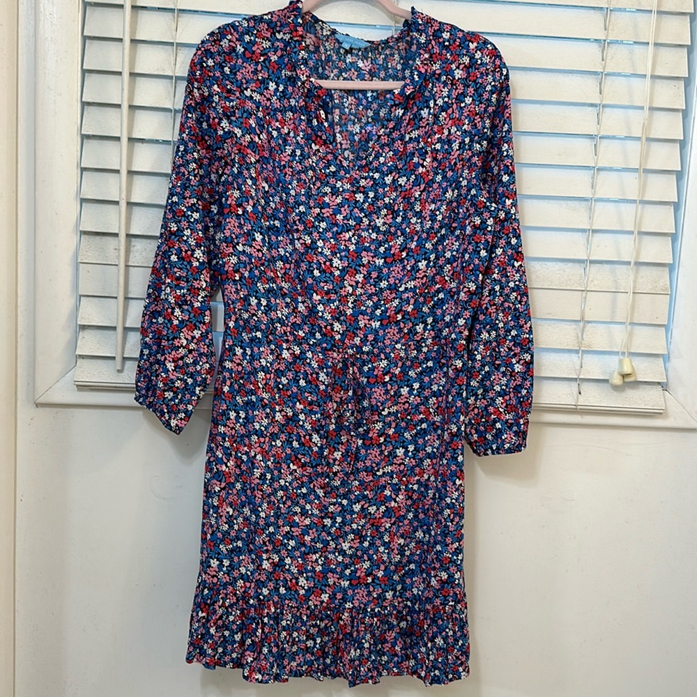 Draper James Floral Dress with Ruffle Detail